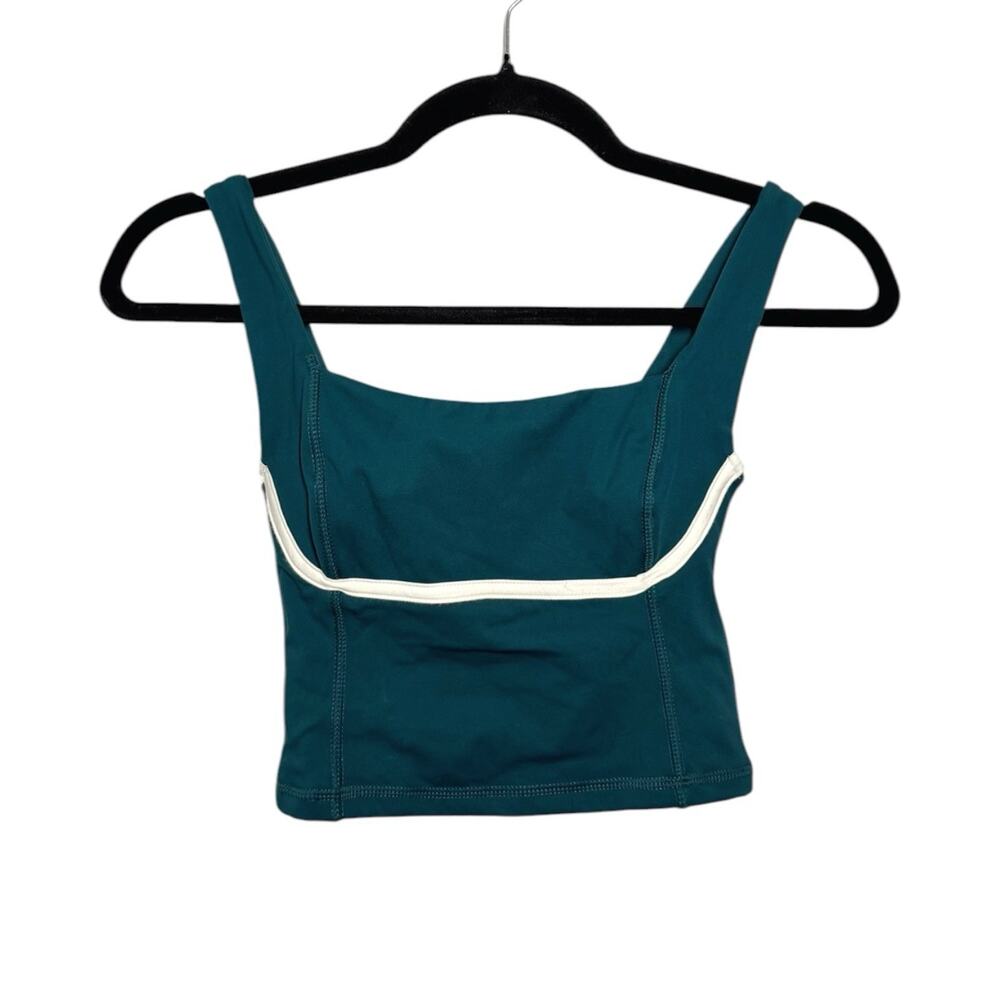 Monday Swimwear Body NWT Evergreen Green White Active Sports Bra Zion Tank Small